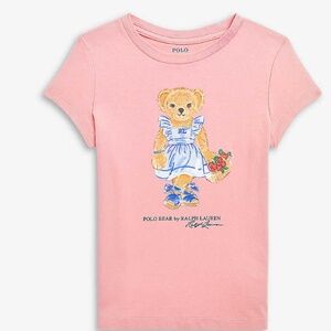 RALPH LAUREN Girls  ROSE KIDS POLO BEAR-PRINT COTTON-JERSEY T-SHIRT 7-11